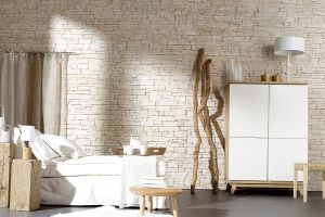 Piatră decorativă, interior, alb, Ondas