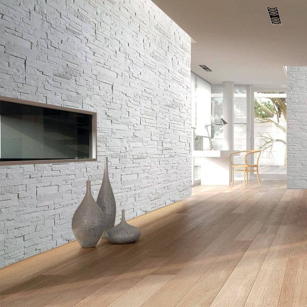 Piatră decorativă, interior, alb, Bricostone White