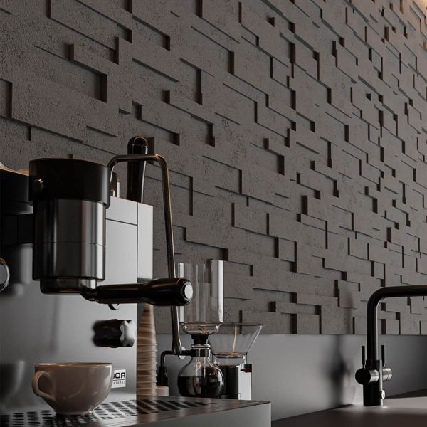 Piatră decorativă, exterior / interior, negru, Cascade Anthracite
