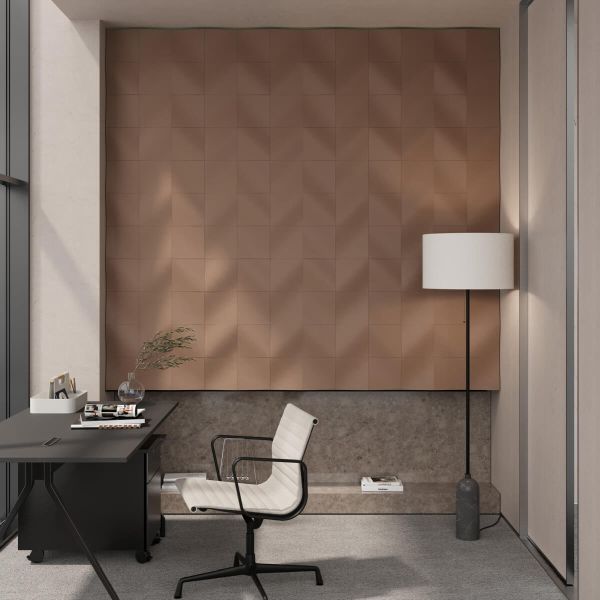 Panou decorativ, interior, alb, 3D Dune