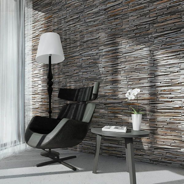 Piatră decorativă, exterior / interior, negru, Sienna Grey Desert