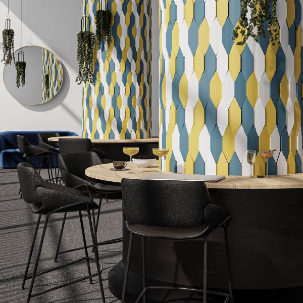 Panou decorativ, interior, alb, 3D Vektor