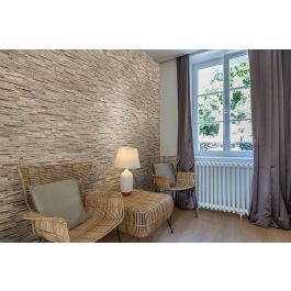 Piatră decorativă, aspect lemn, exterior / interior, bej, Woodyteck