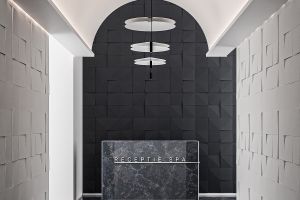 Panou decorativ, interior, alb, 3D Haze