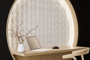 Panou decorativ, interior, alb, 3D Navaro