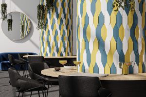 Panou decorativ, interior, alb, 3D Vektor
