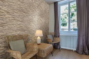 Piatră decorativă, aspect lemn, exterior / interior, bej, Woodyteck