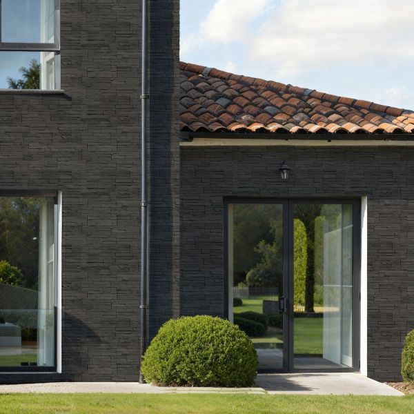 Piatră decorativă, exterior / interior, negru, Fresco Dark Grey