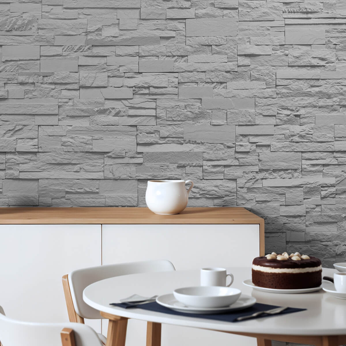 Piatră decorativă, interior, gri, Vista Silver