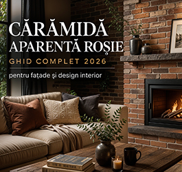 Cărămidă aparentă roșie: Ghid complet 2026 pentru fațade și design interior
