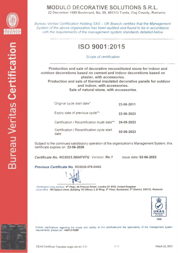 Certificat ISO 9001